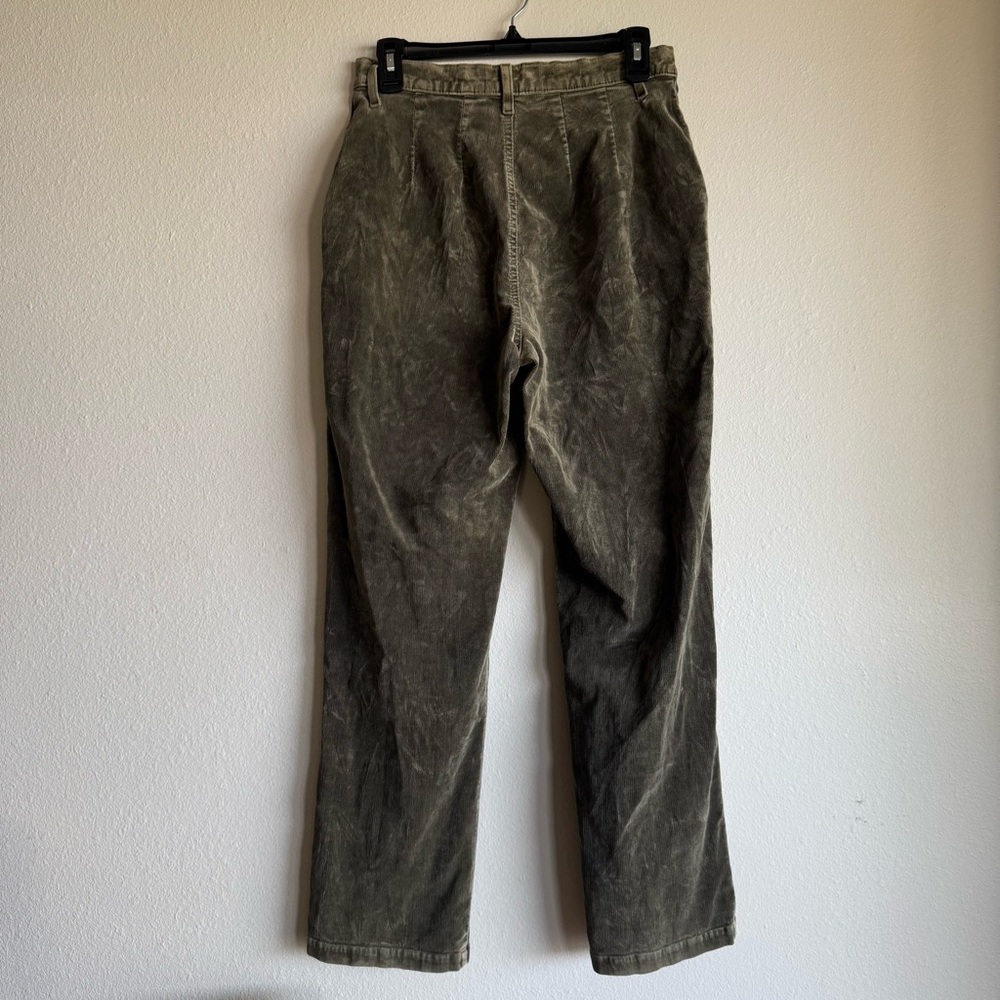 FDJ French Dressing Jeanswear Vintage Olive Green Corduroy Shacket and Pant Set - Picture 9 of 11